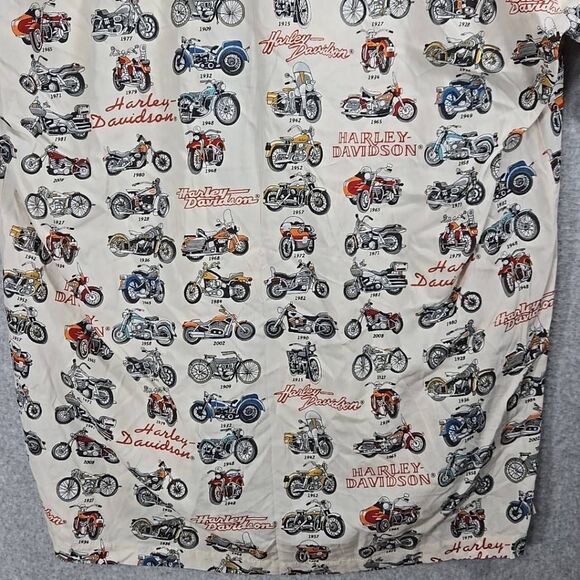 Harley Davidson Shirt Button Down Geometric Pattern Era Medium - Picture 7 of 11